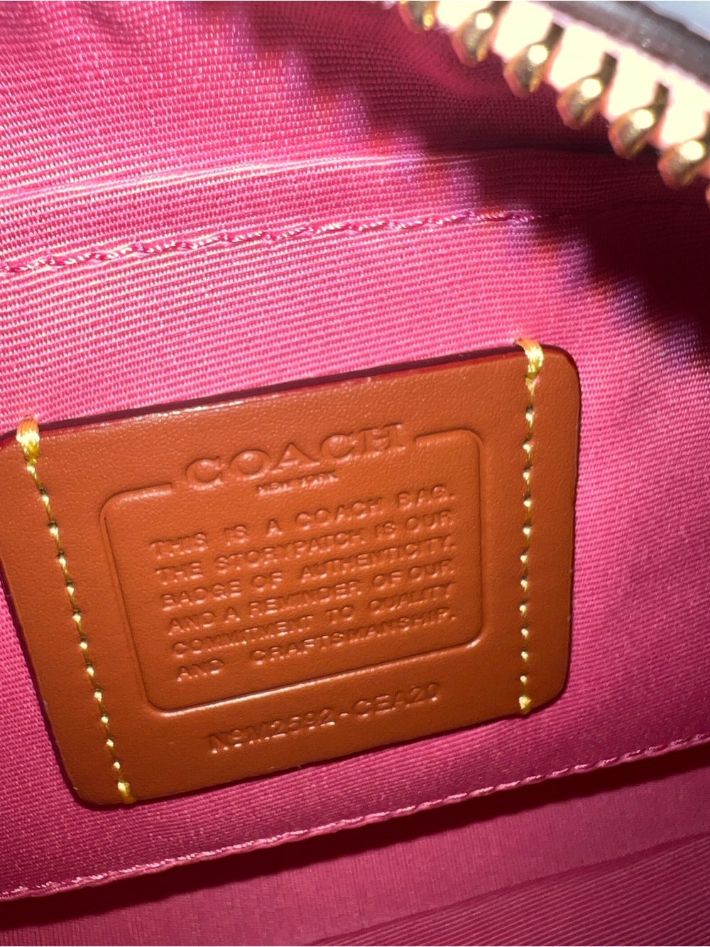 NWT Coach Teri Shoulder Bag Signature Canvas With Charms Gold/Powder Pink CEA20 - Picture 10 of 12
